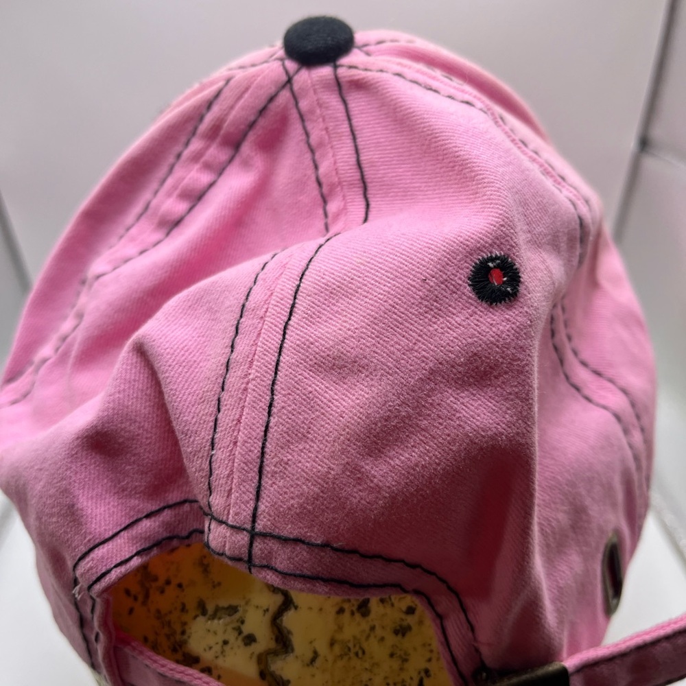 Women’s pink adjustable, biker chick cap - Picture 7 of 12